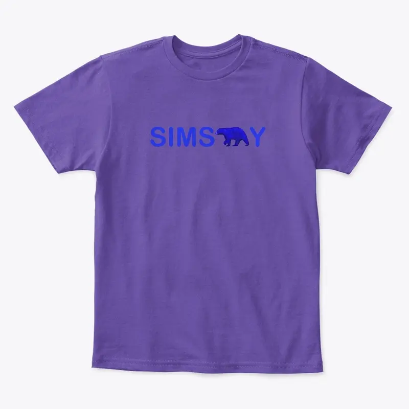 SimsBear-y Apparel Kids Blue Text