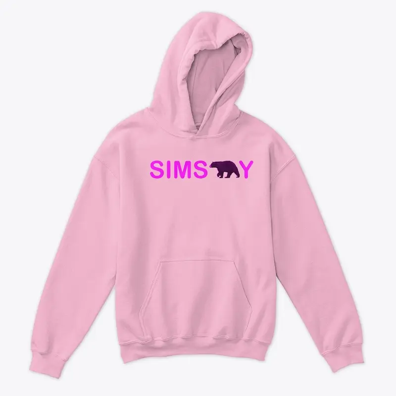 SimsBear-y Apparel Kids Hoodie Pink