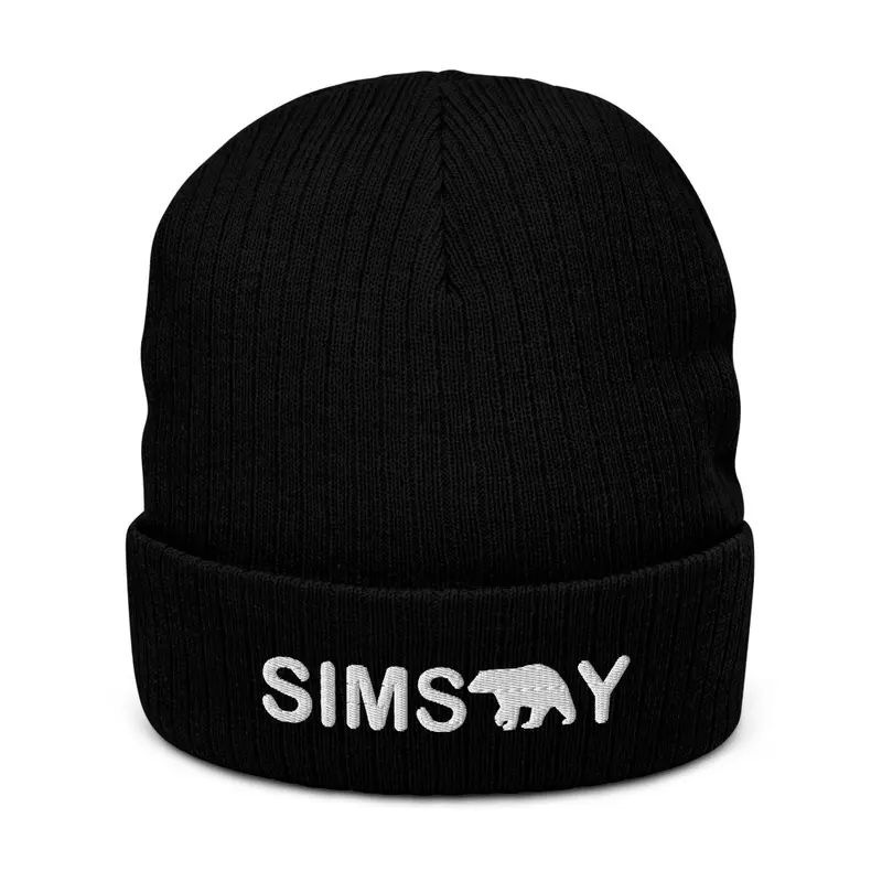 SimsBear-y Apparel Hats White Text