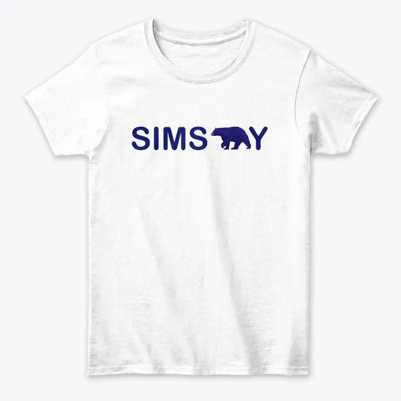 SimsBear-y Apparel Blue text