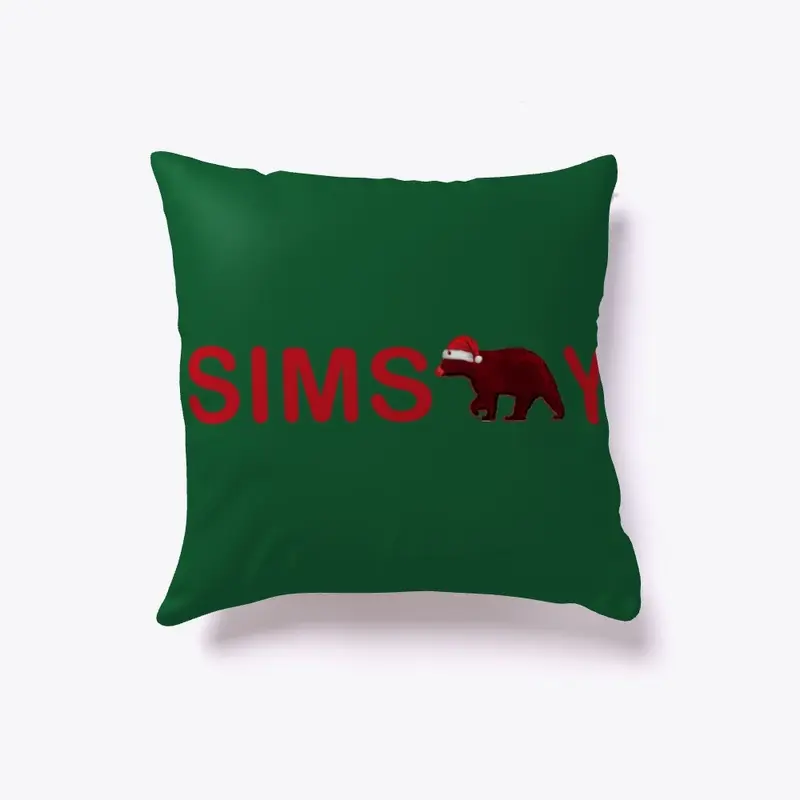 SimsBear-y Apparel XMas Pillow Red