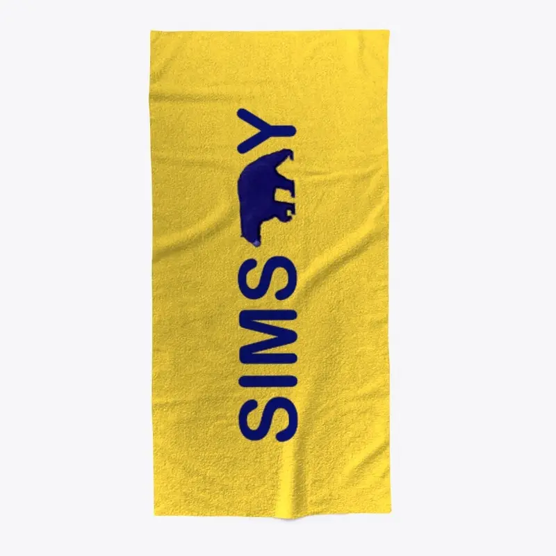 SimsBear-y Apparel Beach Towel Navy